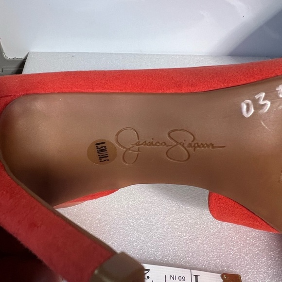 Jessica Simpson Red Suede 4in Heels Brand New - Picture 5 of 5